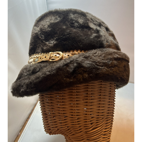 United Hatters Cap & Milliery Other - VTG United Hatters Cap & Millinery Union Faux Fur Large Faux Fur Fedora Hat